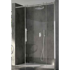 CSA Box Doccia Minerva Shower Box FS Porte Coulissante 160 - satin - Argent satine - Droit