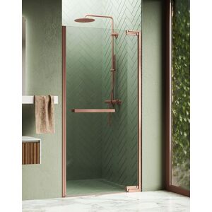 Novellini N180 Box Porte De Douche Battante 1B 90 in 12 Coloures - Oro Rosa Spazzolato