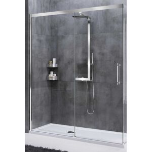 Novellini Rose Rosse PH 177 Cabine de douche a porte coulissante  - chrome - satin - gauch