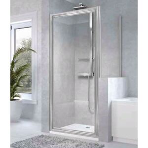 Novellini Star 20 Porte de douche a fermeture personnalisee Lateral fixe au mur Silve