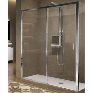 Novellini Cabine de Douche Lunes 20 2PH 180 Ouverture Coulissante argent aqua gauch