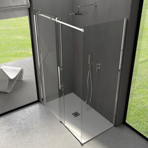 CSA Box Doccia Minerva Shower Box A.FS+L 100x70 Porte Coulissante  - Satinato  - Destra - Bianc