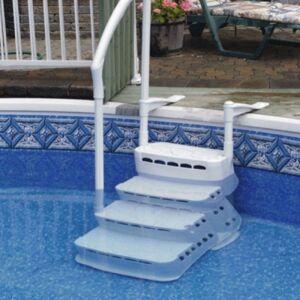 Escalier piscine hors sols Aquarius - 4 marches - Escalier piscine - Publicité