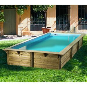 Ubbink Piscine bois Sunwater 5,55 x 3,00 x h1,40m Coloris du liner - Bleu