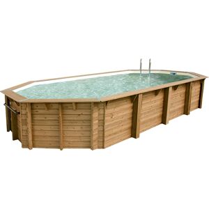 Ubbink Piscine bois Ocea 8,60 x 4,70 x h1,30m Coloris du liner - Beige - Publicité