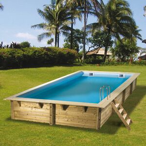 Ubbink Piscine bois Linea 6,50 x 3,50 x h1,40m Coloris du liner - Beige