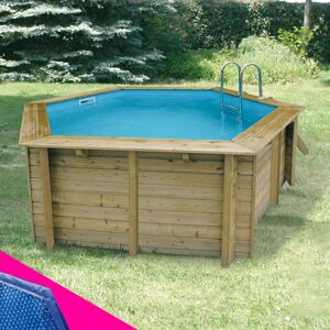 Piscine bois Azura 4,10 x h1,20m Coloris du liner - Bleu