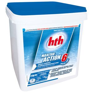 HTH Maxitab action 6 special liner - chlore lent multiactions Quantite - 10 kg (2 seaux de 5 kg)