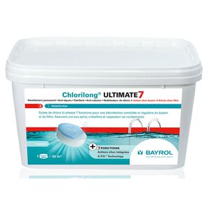 Bayrol Ultimate 7 Bayrol - chlore lent multiactions Quantité - 20,4 kg (2 seaux de 10,2 kg)