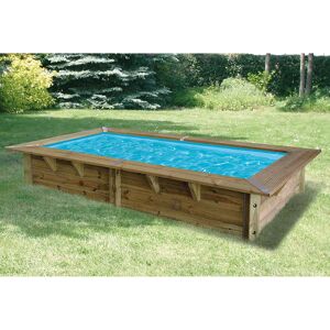 Ubbink Piscine bois Azura 3,50 x 2,00 x h0,71m Coloris du liner - Bleu