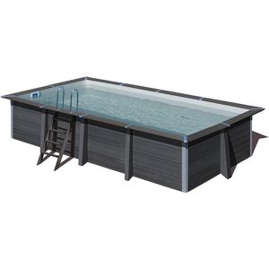 Gre Piscine bois composite Avant Garde Gre 6,06 x 3,26 x h1,24m Projecteur LED - Avec