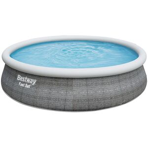 Piscine autoportée Bestway Fast Set Rotin ronde 4,57 x h1,07m - Publicité