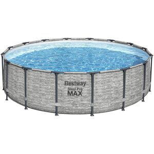 Bestway Piscine Bestway Ronde Steel Pro Max Decor Pierre 4,88 x h1,22m