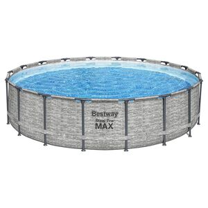 Bestway Piscine Bestway Ronde Steel Pro Max Decor Pierre 5,49 x h1,22m