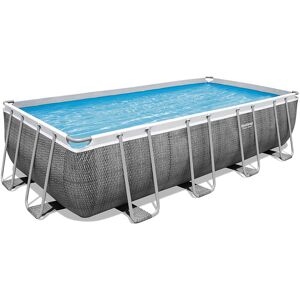 Piscine Bestway Rectangulaire Power Steel Décor Rotin 4,88 x 2,44 h1,22m - Publicité