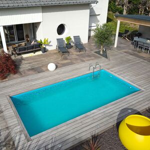 Ubbink Piscine bois Azura 4,30 x 3,00 x h1,26m Coloris du liner - Bleu