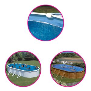 Gre Liner piscine acier Gre ovale fixation overlap Dimension - 7,30 x 3,75 x h1,20m