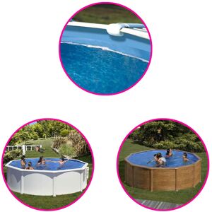 Gre Liner piscine acier Gre ronde pour fixation overlap Dimension - 4,50 x h0,90m, Coloris - Bleu uni, Type d?accroche - Overlap