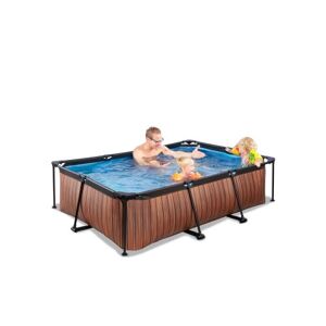 Piscine enfant WOOD 200x150x65 cm avec filtre a cartouche