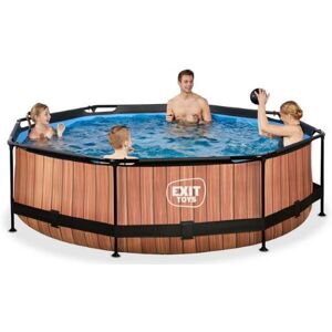 Piscine enfant WOOD ronde : ø300x76cm + Filtre a cartouche