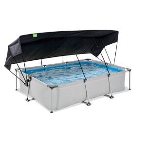 Piscine enfant GREY 300x200x65 cm + filtre a cartouche + voile d'ombrage