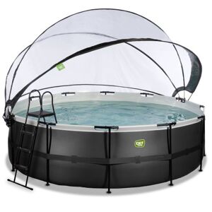 Piscine autoportante Black ø450x122cm avec filtre a sable + dome