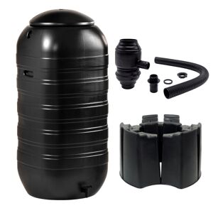 Kit Récupérateur d'eau de pluie 250 L + réhausse + kit gouttière