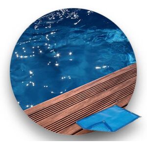 Cerland Bâche à bulle piscine Luxe 400µ bois Cerland Octo 480 x 330 cm