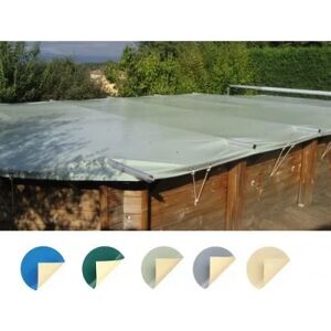 SUNBAY Bache a barres piscine bois Sydney 6.85 m x 4.85 m