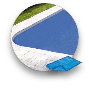 Provence Polyester Bâche à bulle 400 µ Bleu série Big pool : Confort B de 3.40 x 7.6 m BD4C