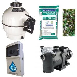 Fuildra - Astral Kit filtration piscine Fuildra 10 m3/h - Verre