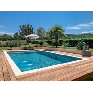 Margelle piscine plate Gironde 30 : bassin de 12.00 x 6.00 m