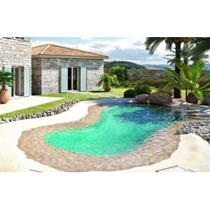 Kit de 50 m² piscine avec plage en caoutchouc