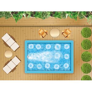 piscine en kit bloc polystyrene 4 x 2 m + nage a contre courant