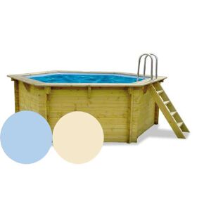 Liner piscine bois Octo allongee Aqualux 550 x 350 x 128 m