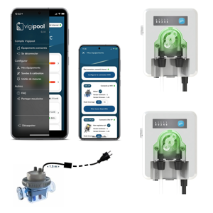 Analyseur connecte OFIX VP + 2 pompes doseuses Daisy PH / ORP