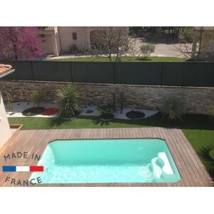 Piscine polyester La plagne de 500X260X150M Filtration en kit