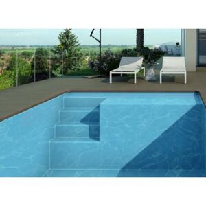 Piscine Olympie 3 : 6.75 x 3.40 x 1.50 m + LUXE + local enterré Capot Plat