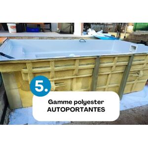 Piscine coque ROME Version autoportante LUXE pieces a sceller sans filtration