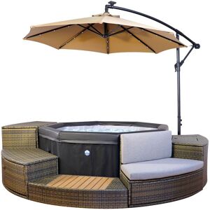 Spa Octopus 6 Places NetSpa + 5 mobilier + Parasol