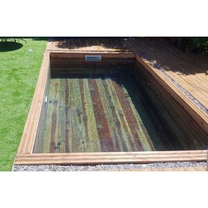 eRobot Piscine Piscine bois immergé SEQUOIA Luxe-5 x 2 x H1,50m