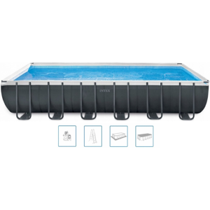 INTEX Ultra Rectangular Frame Pools Set Piscine 975 x 488 x 132 cm 26374GN - Publicité