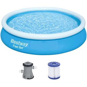 BESTWAY Fast Set Piscine hors sol, 366 x 76 cm, avec pompe 57274