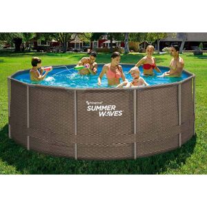 Piscine hors-sol tubulaire ∅366 x 122 cm – PVC aspect tressé