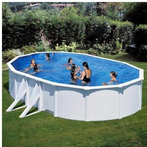 GRE Piscine acier Gré ovale Fidji 634 x 399 x H.122 cm - Filtre à sable