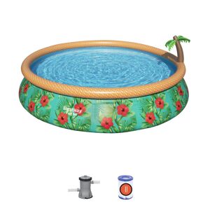 Piscine autoportee Bestway ronde Ø 457 x H.84 cm Fast Set Paradise Palms