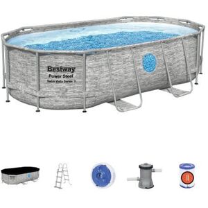 Piscine tubulaire Bestway ovale 4,27 x 2,50 x 1,00 m Power Steel Vista