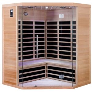Sauna infrarouge d’angle panneaux carbone 2850W LUXE 3-4 places - SNÖ - Publicité