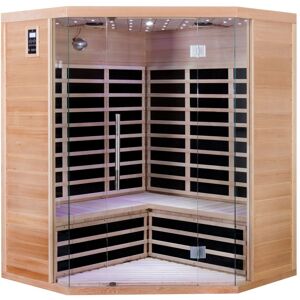 Sauna infrarouge d’angle panneaux carbone 2850W LUXE 3-4 places - SNÖ