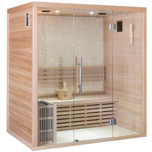 Sauna traditionnel LUXE 3 places SNÖ + poêle SAWO 4500W